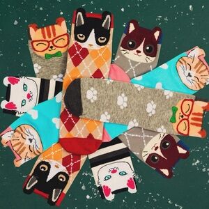 “Cat Walk” Sock Collection - 5 Pair